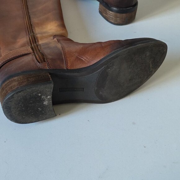 VINCE CAMUTO | Volero Leather Riding Boots Cognac Brown Sz 5.5M - Picture 7 of 7